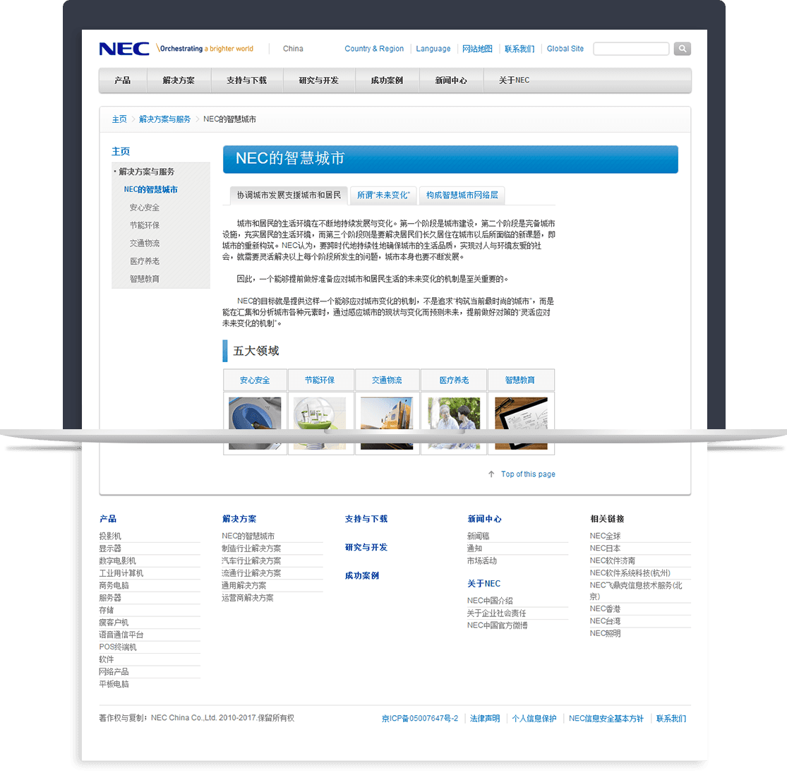 NEC及旗下子九游网站群